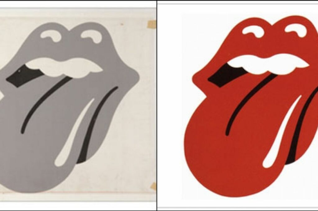 30 x 40 cm Rolling Stones Labbra Graffiti Montato e Stampa con Cornice 